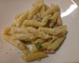 A picture of step 4 of Pasta with asparagus and speck.