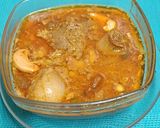 A picture of step 4 of Kathiyawadi Do Pyaaz (Gujarati - Punjabi Deo vegetable).
