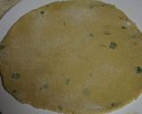 A picture of step 3 of Avocado paratha in cut shape.