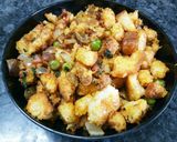 A picture of step 6 of Bread poha.
