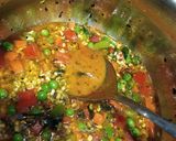 A picture of step 4 of Moong dal masala khichadi.