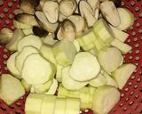 Hình bước làm 1 của món Canh mướp, nấm rơm chay