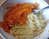 Foto del paso 1 de la receta: Panqueques de espinaca rellenos con puré de zanahoria y pollo