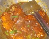 A picture of step 6 of Chicken Chilli.