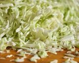A picture of step 3 of Gujarati style Cabbage Sabzi.