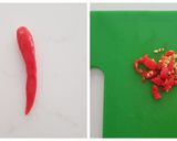 A picture of step 1 of Green Beans in Oyster sauce.