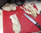 A picture of step 1 of Sonoran Menudo with Hominy and Beef Foot.