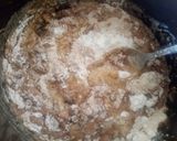 A picture of step 3 of Eggless Chocolate date and walnut cake.
