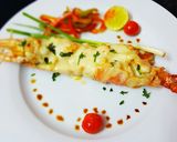 A picture of step 15 of Jumbo Prawn Thermidor.