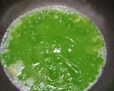 A picture of step 4 of Palak(spinach) paneer.