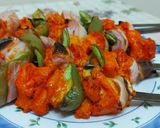 A picture of step 8 of Tandoori Boti.
