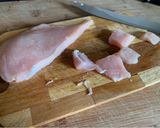 A picture of step 3 of Chicken Strips with Zucchini.