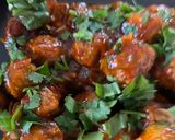 A picture of step 5 of Chilli garlic Brussels sprouts.