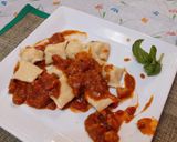 Foto del paso 9 de la receta: Saquitos de cangrejo y ricota en salsa de langostinos y albahaca