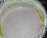 Foto del paso 4 de la receta: Tortilla de patatas en hojaldre rellena de jamón de york y queso 