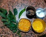 A picture of step 1 of Fried dal vada.