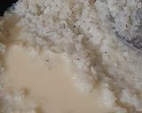 A picture of step 1 of Coconut sandesh.