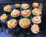 Une image de l'étape 6 de Courgette et tomates moutarde citron épices et emmental (recette plancha).