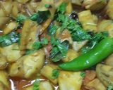 A picture of step 4 of Brinjal ki sabzi.