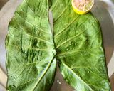 A picture of step 1 of Alvi Pattarveliya Patra - Authentic Gujarati Snack - Colocasia Leaves Steamed Rolls.
