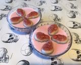 Une image de l'étape 5 de Crèmes roses au jus de pêches de vigne et agar agar (guimauves skull).