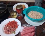 Foto del paso 1 de la receta: Judías compuestas con longaniza fresca y piparras