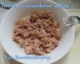 Tonhalas csicseriborsó saláta recept fázis 3 fotója