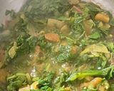 A picture of step 5 of Soya Palak Potato Curry: healthy protein rich curry.