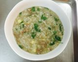 Hình bước làm 9 của món Cháo bắp bò hạt sen ngon bổ