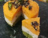 तिरंगा कटोरी ढोकला(tiranga katori dhokla recipe in hindi) रेसिपी चरण 16 फोटो