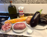 Foto del paso 1 de la receta: Tarta de berenjenas y carne picada con masa brisa, sin gluten