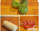 Foto del passaggio 1 della ricetta Cordon blue di zucchine tonde ♡