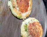A picture of step 4 of Aloo Tikki stuffed with green Peas.