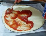 Foto del paso 1 de la receta: Pizza rápida de pollo y pimiento