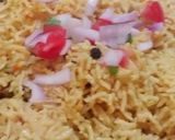 A picture of step 5 of Sabz chanapulao.