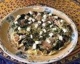 Une image de l'étape 15 de Omelette au épinards frais, jambon et feta.