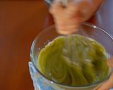 A picture of step 11 of No-Bake! Matcha Chocolate Cheesecake.