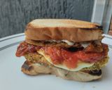 Foto del paso 9 de la receta: Sándwich🧀de milanesa de berenjena y tomate🍆🍅🥪!!!