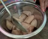 A picture of step 1 of Raw banana, potato mashed with salt and ghee.