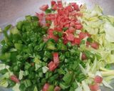 A picture of step 2 of Tri colour pasta.