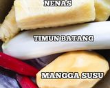 Gambar langkah 1 resipi Acar Nenas Campur.