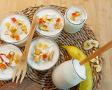 Foto del paso 2 de la receta: Yogurt casero de plátano 🍌 y coco 🥥 (Panificadora Lidl)