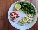 A picture of step 1 of Octopus Pasta.
