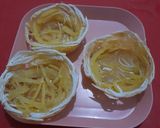 Foto langkah ke 3 dari resep “Umbi bersatu: crispy basket, golden filling & white rose” 😆by Jesslyn Orlane.