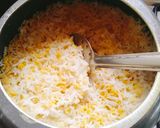 A picture of step 2 of Sweet pogla (Sakkarai pongal or chakkara pongal).