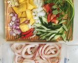 Hình bước làm 1 của món Mực xào chua ngọt
