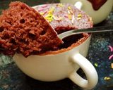 A picture of step 1 of Red velvet mug cake.