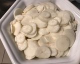 Une image de l'étape 6 de Gratin de navets blancs au stilton,ail et 4 épices.