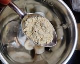 A picture of step 1 of Sattu smoothie.