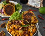 A picture of step 5 of Broccoli & Sweet potato Tikki with chickpeas/chole.